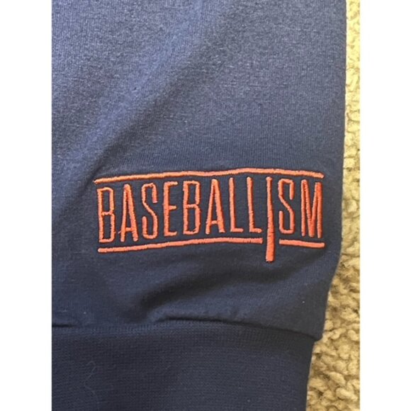 Baseballism Men Navy Blue Flag Man Badge Crewneck Sweatshirt Size XXL 2XL EUC - Picture 3 of 5
